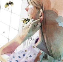 Ilustración para el libro "El futuro es femenino" Ed. Penguin Random House. Escrito por Sara Cano. A Illustration, Fine Art, Collage, Creativit, Pencil drawing, and Digital illustration project by Ana Santos - 03.05.2018